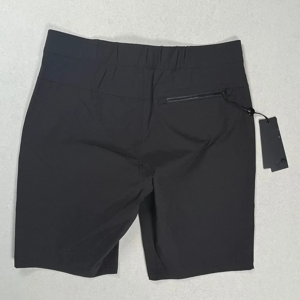 New Greyson Indian Wells Board Shorts Men 32 Black Lace Up Swim Beach Vacation